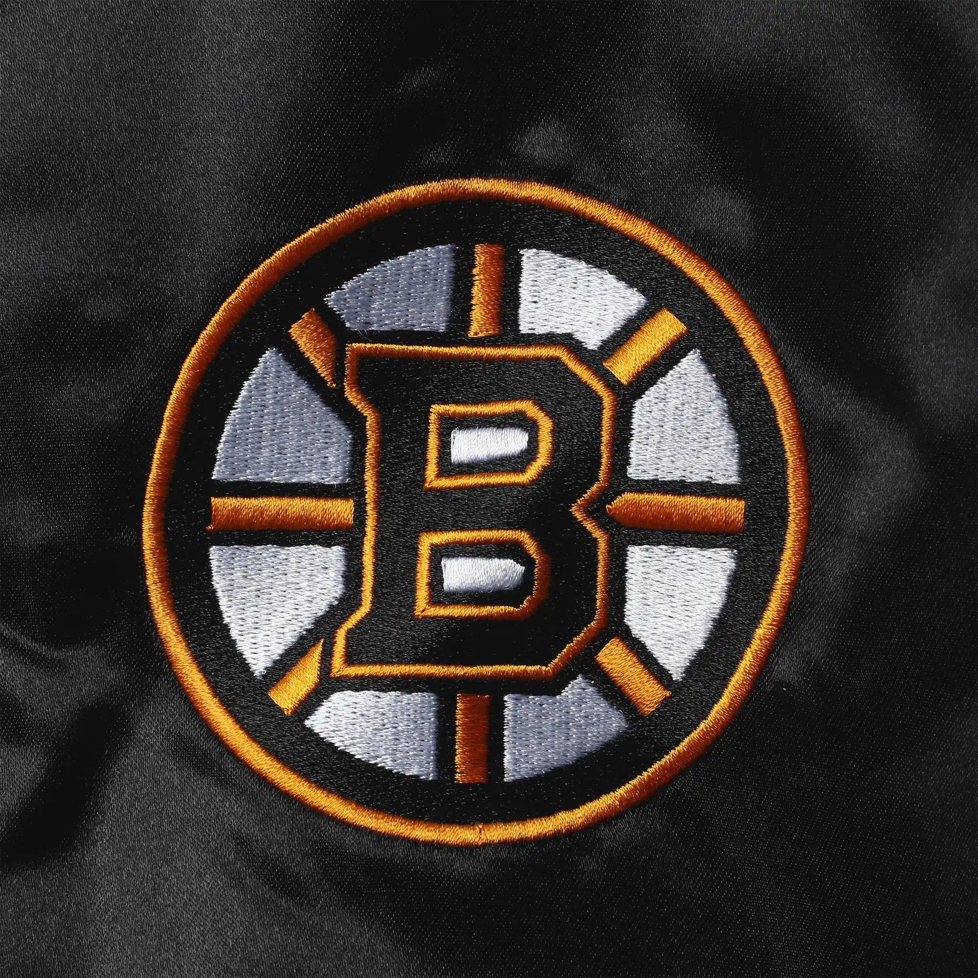 Women's Boston Bruins Gifted Goalie Satin Varsity Jacket - Image 3