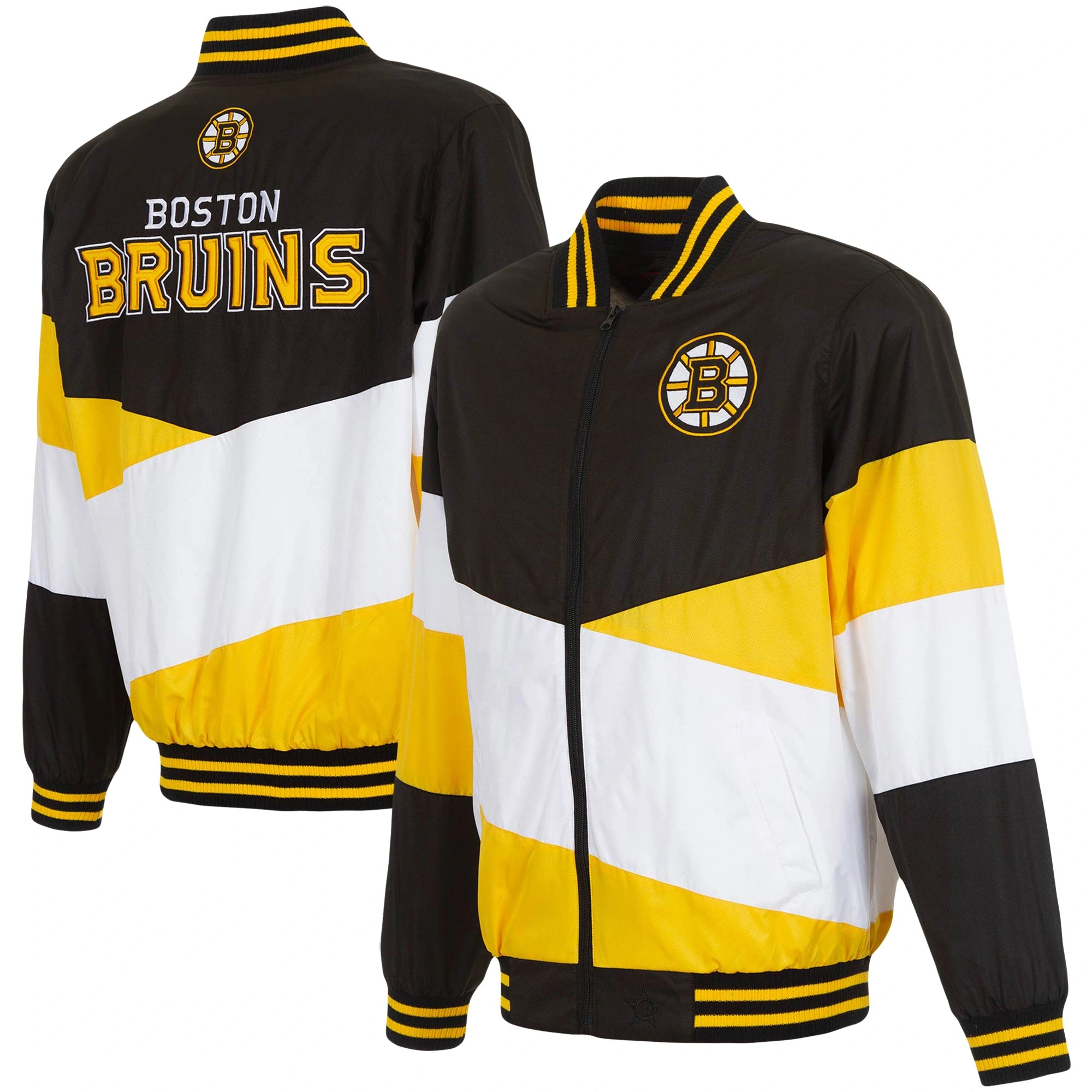 Boston Bruins Tri-Color Full-Zip Varsity Jacket - Image 3