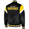 Boston Bruins Cooperstown Heavyweight Satin Varsity Jacket - Image 2