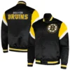 Boston Bruins Cooperstown Heavyweight Satin Varsity Jacket - Image 3