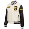 Alternative view of Women's Boston Bruins Retro Classic Wool & Leather Varsity Jacket