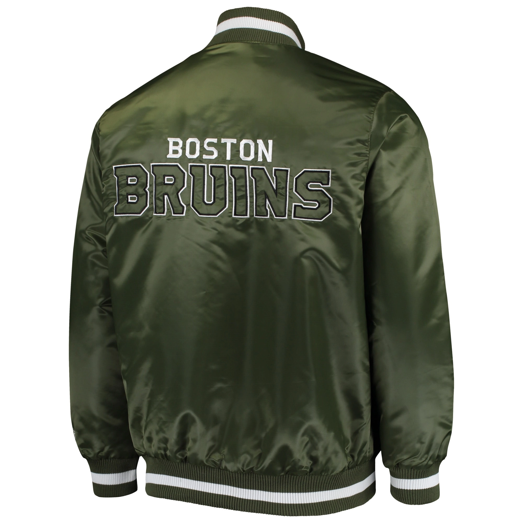 Boston Bruins Locker Room Satin Varsity Jacket - Image 3