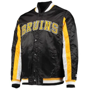 Boston Bruins The Ace Satin Varsity Jacket