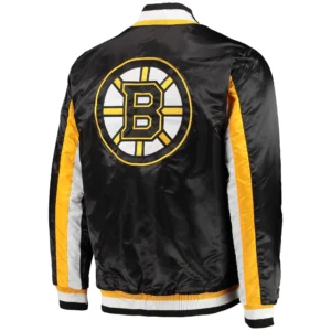 Alternative view of Boston Bruins The Ace Satin Varsity Jacket