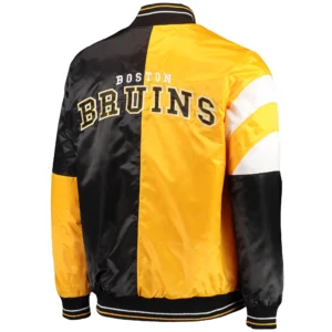 Alternative view of Boston Bruins The Leader Satin Varsity Jacket