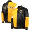 Boston Bruins The Leader Satin Varsity Jacket - Image 4
