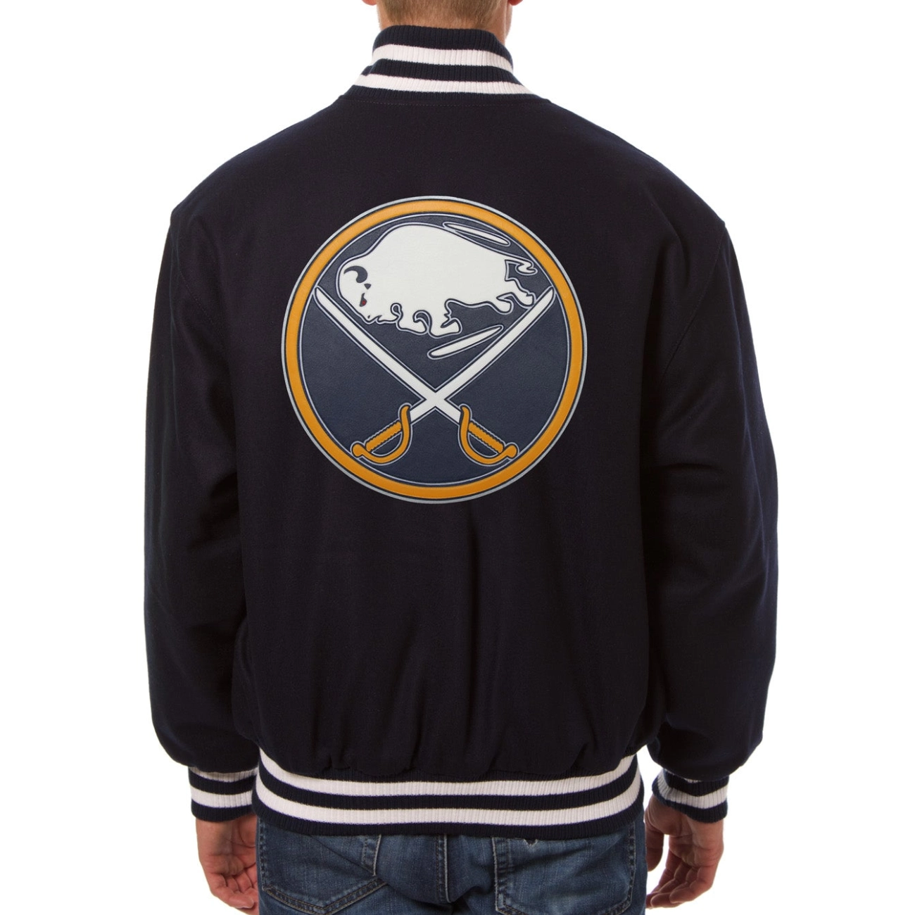 Buffalo Sabres One Color Full Wool Varsity Jacket - Image 2