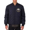 Buffalo Sabres Two Tone Wool & Leather Varsity Jacket - Image 2