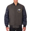 Buffalo Sabres Two Tone Wool & Leather Varsity Jacket