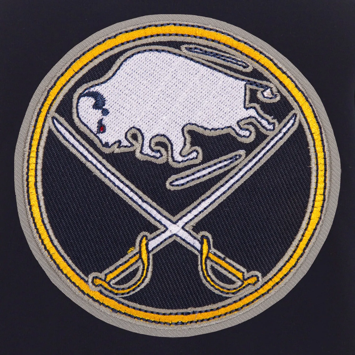 Buffalo Sabres Two Tone Wool & Leather Varsity Jacket - Image 3