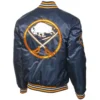 Alternative view of Buffalo Sabres Full Button Satin Varsity Jacket