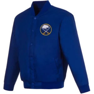 Buffalo Sabres One Color Full-Snap Satin Varsity Jacket