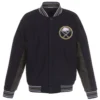 Buffalo Sabres Accent Fleece Navy/Charcoal Varsity Jacket
