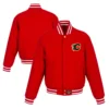 Calgary Flames One Color Full Wool Varsity Jacket - Image 4