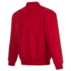 Calgary Flames One Color Satin Varsity Jacket - Image 2