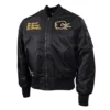 Calgary Flames Vintage Eye Of The Tiger Black Bomber Jacket