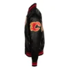 Calgary Flames Script Tail Satin Varsity Jacket - Image 3