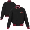 Carolina Hurricanes One Color Full Wool Varsity Jacket - Image 3