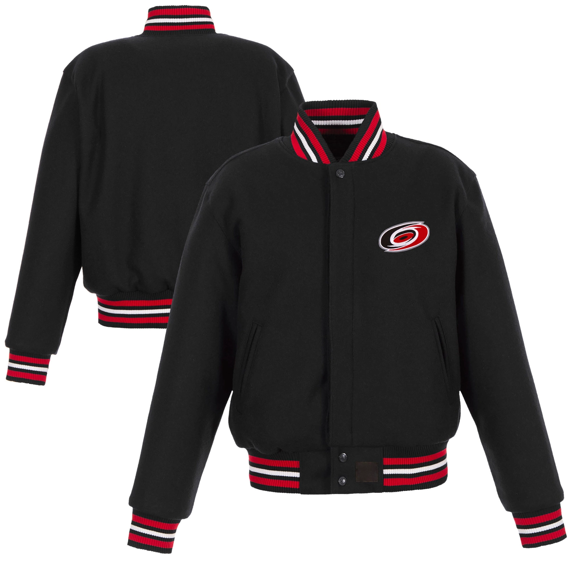 Carolina Hurricanes One Color Full Wool Varsity Jacket - Image 3