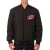 Carolina Hurricanes One Color Wool & Leather Varsity Jacket - Image 2