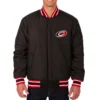 Carolina Hurricanes One Color Black Zipper Varsity Jacket