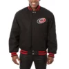 Carolina Hurricanes One Color Full Wool Varsity Jacket