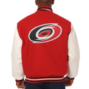 Alternative view of Carolina Hurricanes Two Tone Wool & Leather Varsity Jacket