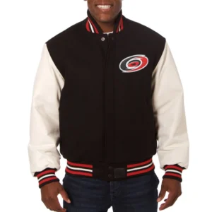 Carolina Hurricanes Two Tone Black/White Varsity Jacket