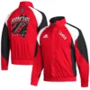 Carolina Hurricanes adidas Reverse Retro 2.0 Full-Snap Red Varsity Jacket - Image 3
