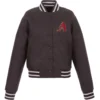 Arizona Diamondbacks Poly Twill Full-Snap Charcoal Varsity Jacket
