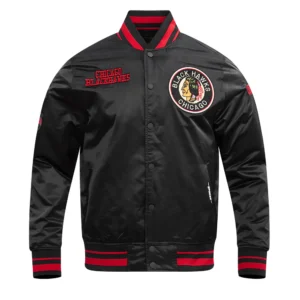 Chicago Blackhawks Retro Classic Satin Varsity Jacket