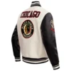 Chicago Blackhawks Retro Classic Wool & Leather Varsity Jacket - Image 3