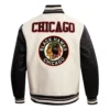 Chicago Blackhawks Retro Classic Wool & Leather Varsity Jacket - Image 4