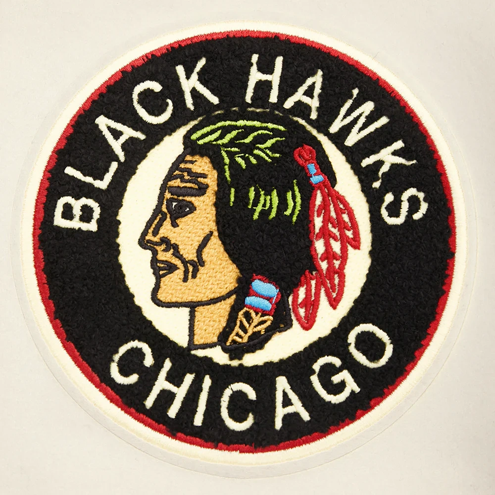 Chicago Blackhawks Retro Classic Wool & Leather Varsity Jacket - Image 5