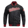 Chicago Blackhawks Script Tail Satin Varsity Jacket