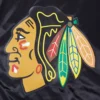 Chicago Blackhawks Script Tail Satin Varsity Jacket - Image 5