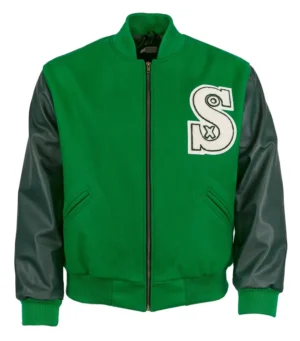 Chicago White Sox 1932 Authentic Green Varsity Wool & Leather Jacket