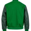 Chicago White Sox 1932 Authentic Green Varsity Wool & Leather Jacket - Image 2