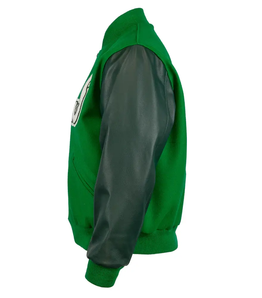 Chicago White Sox 1932 Authentic Green Varsity Wool & Leather Jacket - Image 3