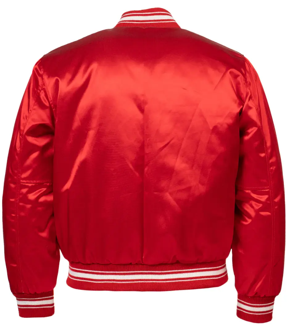 Chicago White Sox Ebbets 1971 Authentic Satin Red Varsity Jacket - Image 2