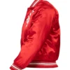 Chicago White Sox Ebbets 1971 Authentic Satin Red Varsity Jacket - Image 3