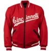 Cincinnati Reds Letterman 1969 Authentic Red Wool Zipper Varsity Jacket