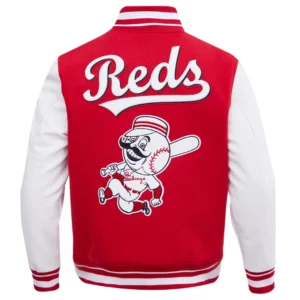 Alternative view of Cincinnati Reds Classic Rib Knitted Wool & Leather Varsity Jacket
