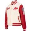 Women's Cincinnati Reds Retro Classic Baseball Team Team Players Wool & Leather Varsity Jacket - Image 3