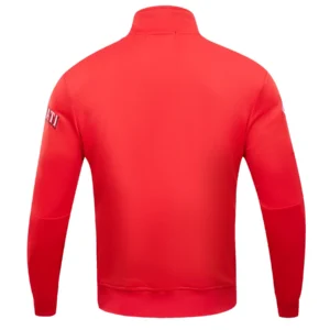 Alternative view of Cincinnati Reds Neutral Pro Standard Full-Zip Polyester Varsity Red Jacket