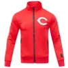 Cincinnati Reds Neutral Pro Standard Full-Zip Polyester Varsity Red Jacket