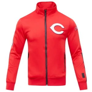 Cincinnati Reds Neutral Pro Standard Full-Zip Polyester Varsity Red Jacket