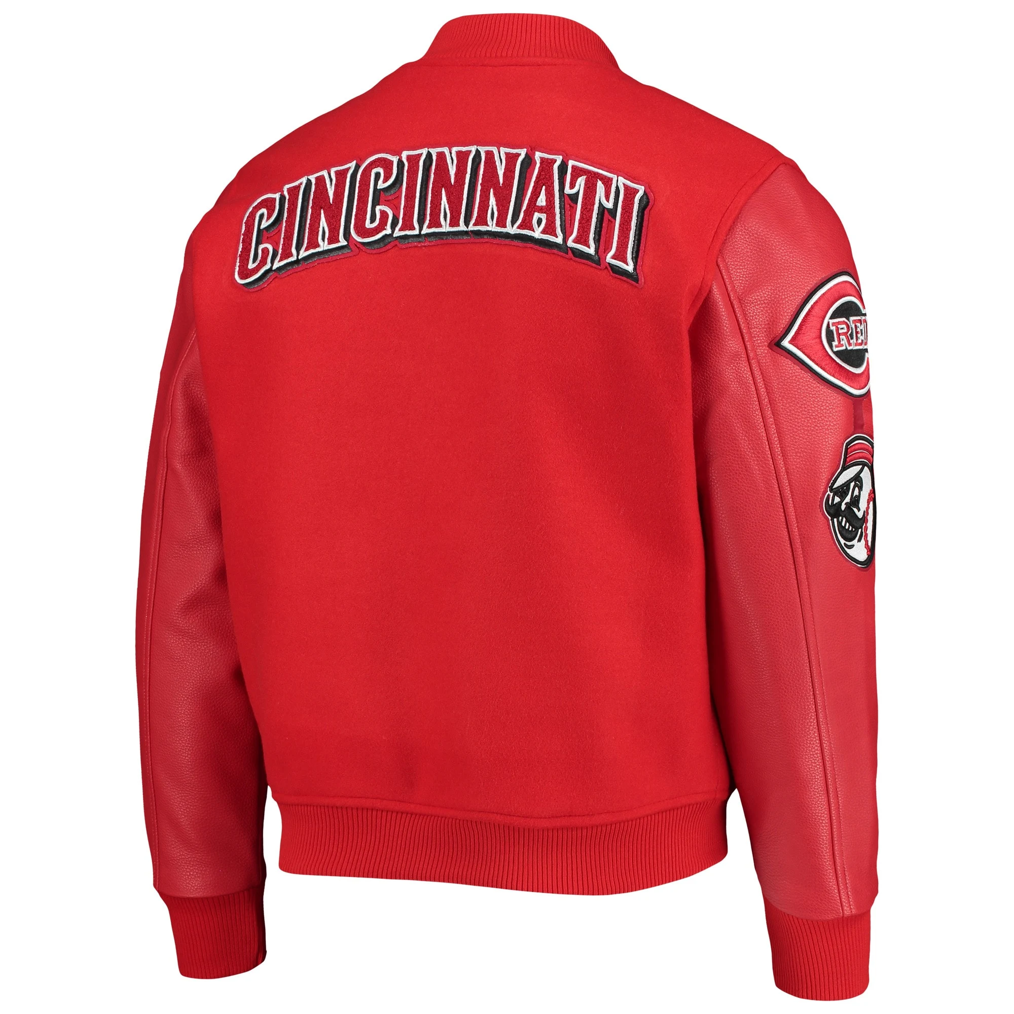 Cincinnati Reds Classic Pro Standard Red Wool & Leather Varsity Jacket - Image 2