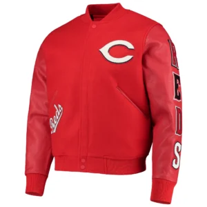 Cincinnati Reds Classic Pro Standard Red Wool & Leather Varsity Jacket