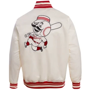 Alternative view of Cincinnati Reds Pro Standard Retro Classic Full-Snap Satin Varsity Jacket